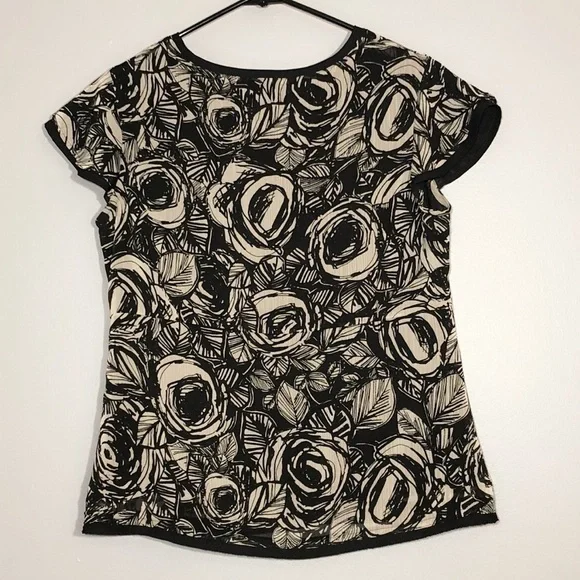 Van Heusen blouse vNeck Flower flower flutter - Picture 8 of 12